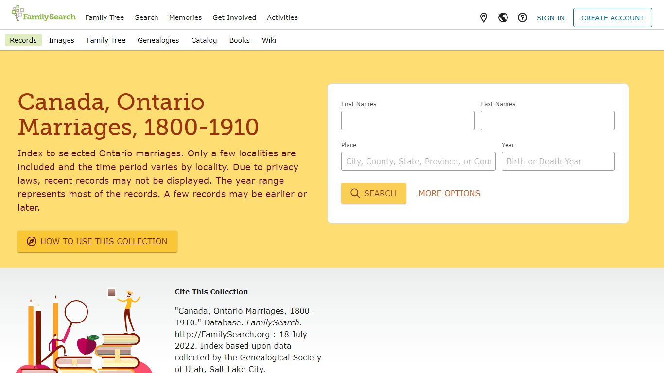Canada, Ontario Marriages, 1800-1910 • FamilySearch
