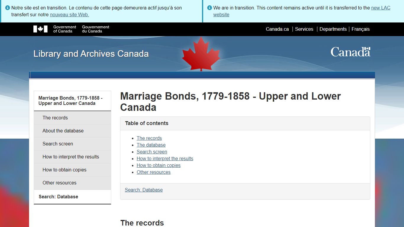 Marriage Bonds, 1779-1858 - Upper and Lower Canada